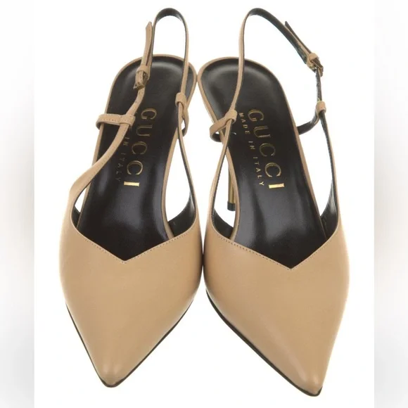 Gucci Leather Slingback Heels - Picture 2 of 5